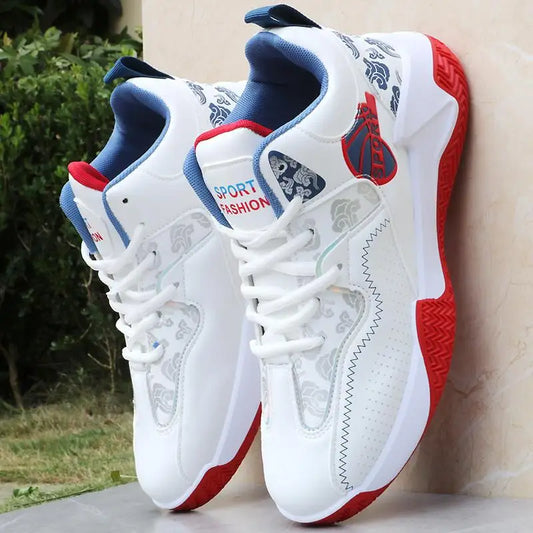 Sales Basketball Shoes Men High-top Sports Outdoor Cushioning Hombre Athletic Male Shoes Comfortable White Sneakers zapatillas