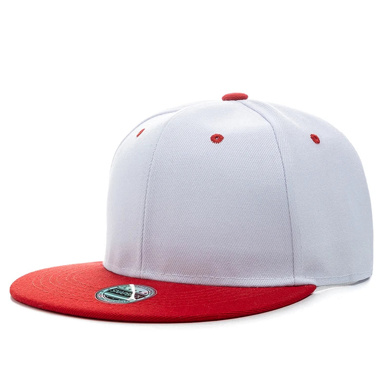 Cap Plain Snapback-kasket til voksne – Hip Hop-baseballkasket til mænd og kvinder – udendørs fritidskasket