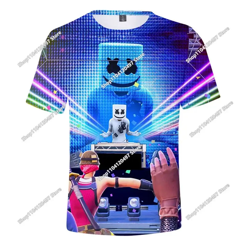 Christmas Fortnite 3D T-shirt Tees Battle Royale Streetwear Kids Victory Game Men and Women Harajuku T Shirt Teen Clothes