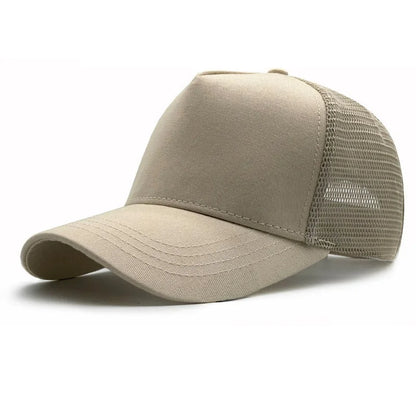 Unisex Quick Dry Big Head Mesh Baseball Cap Adjustable plus Size Summer Snapback Hat Comfortable Breathable 56-65cm