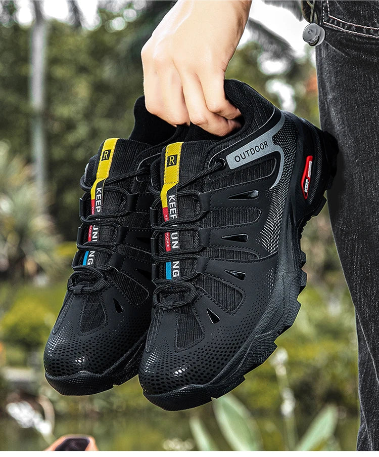 New Outdoor Men's Shoes Men's Anti-Slip Mountaineering Shoes Travel Hiking Adventure Footwear Fashionable Casual Sneakers
