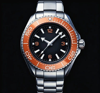 904L Stainless Steel case, for Men Automatic Mechanical Movement Luxury Watch, Black Blue Leather Ceramic Exquisite Heritage