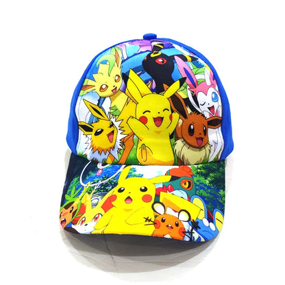Kreslená baseballová čepice s motivem Pokémona Pikachu, nastavitelná, Pokemon Cosplay, Hip Hop, pro děti, dívky i chlapce, anime postavičky, hračky, dárky pro děti