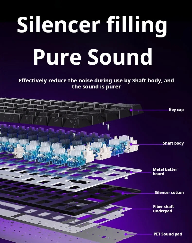 AULA MINI60 HE Tri-Mode Wireless Mechanical Keyboard Magnetic Switch 8000Hz Polling Rate RGB Backlit FPS Esports Gamer Keyboard