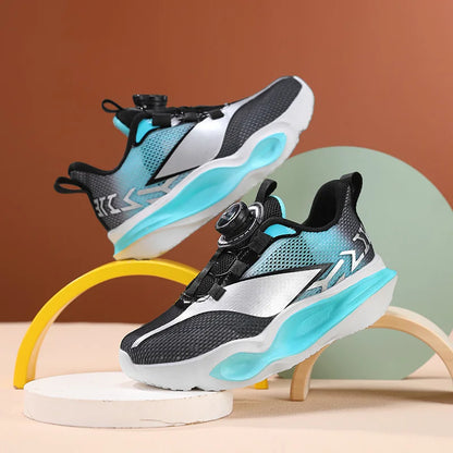 Kinder-Sneaker, modisch, mit dicker, weicher Sohle, Dämpfung, elastisch, lässig und bequem – neue leichte Mesh-Tennisschuhe und Jogging-Schuhe