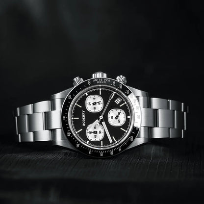 Boderry GOLDACE Titanium Chronograph Watch Mecha-Quartz Movement Luminous Business Wristwatch 100M Waterproof Clock