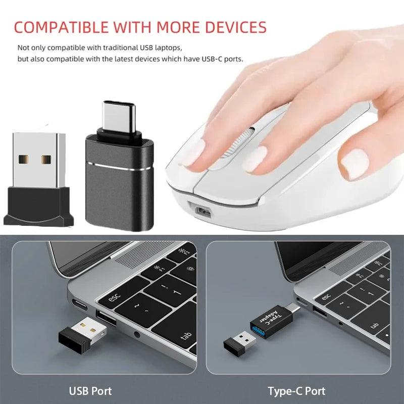 Bluetooth-Compatible Wireless Mouse 2.4G Rechargeable Wireless Computer Mouse USB Silent Gamer Mice for PC Laptop Macbook Tablet