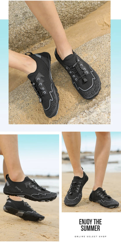 New Barefoot Wading Shoes Men and Women Mesh Quick-Drying Beach Shoes Outdoor Non-Slip Swimming Shoes Unisex Water Sports Shoes