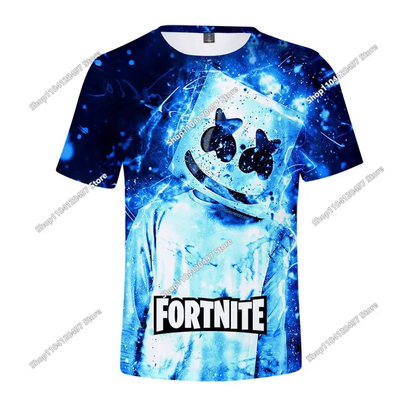Christmas Fortnite 3D T-shirt Tees Battle Royale Streetwear Kids Victory Game Men and Women Harajuku T Shirt Teen Clothes