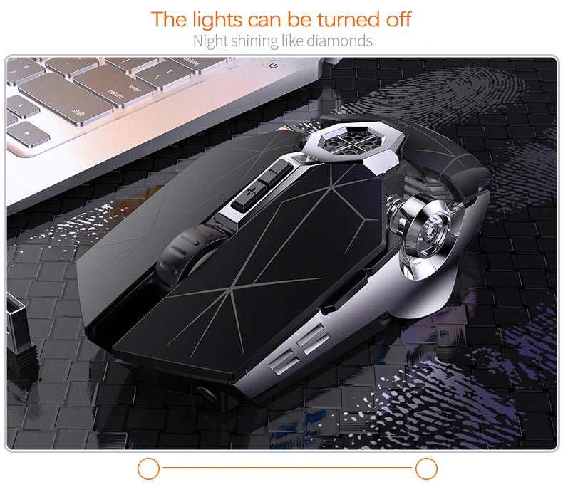 UTHAI A7 Laptop Accessories Rechargeable Wireless Mouse Mute Office Game Water Cooled Light Effect Bluetooth Mouse
