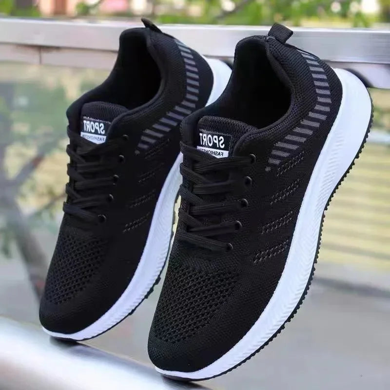 Men's Casual Running Shoes 2025 with Outdoor Anti-Slip Design Gray Flat Sports Shoes Black Fashionable Low-Priced Men's Shoes