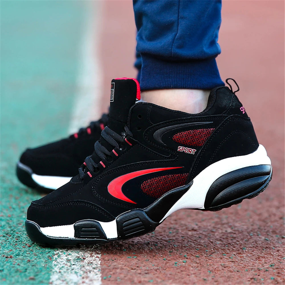 Zapatillas deportivas modernas de talla grande para hombre con bloques de color, cómodas, antideslizantes, con cordones, casuales y resistentes para actividades al aire libre masculinas