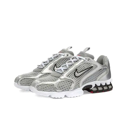 Nike Air Zoom Spiridon Cage 2 Unisex Low-Top Freizeitschuhe, sportlich, strapazierfähig, Grau/Rot, Lifestyle-Footwear CJ1288-600