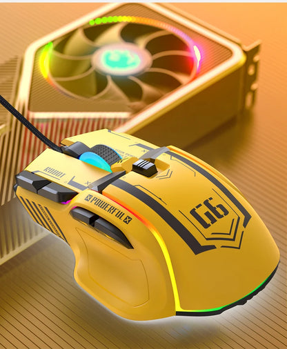 High-end Programmable Gaming Mouse Wired 12800dpi 12 keys RGB Game Mice for Windows IOS  Home Office Laptop PC