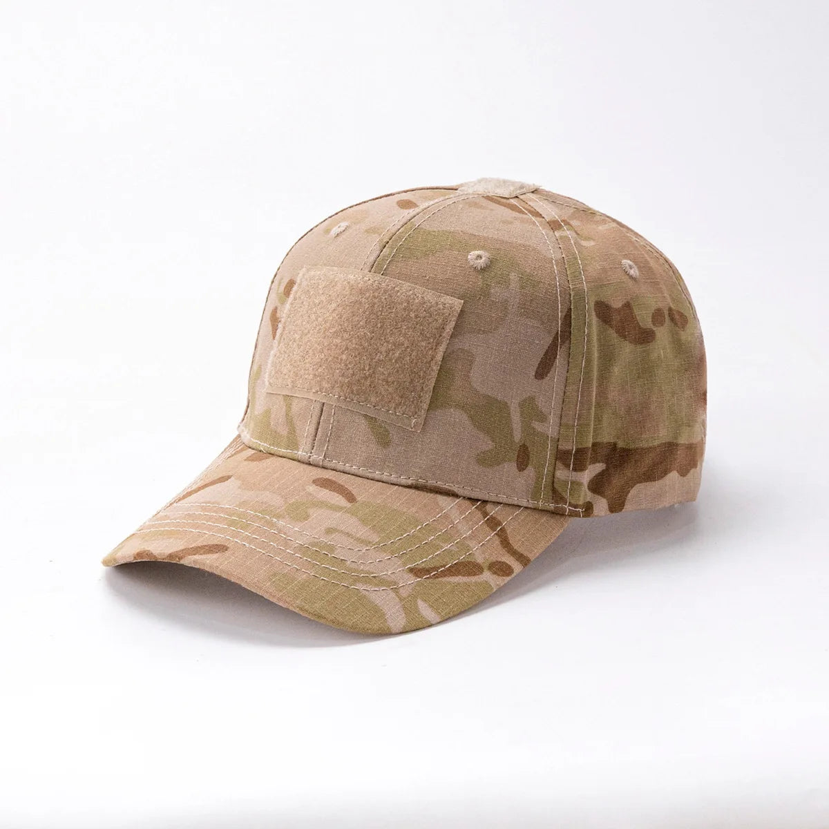 Spring Camo Baseball Cap - Tactical Military Snapback with Hook & Loop Patch Unisex Breathable Sun Hat Outdoor UV Protection