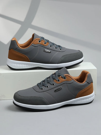 New Men's Four Seasons Waterproof Walking Shoes Casual Leather Sports Shoes Non-Slip Camping Shoes Men's Tennis Shoes