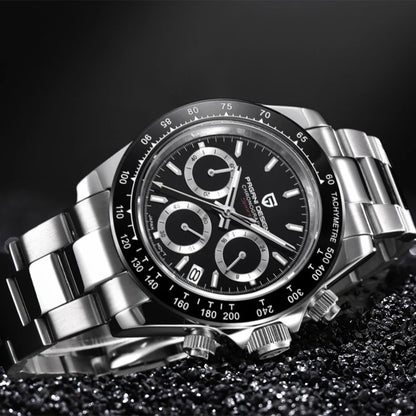 PAGANI DESIGN New Ceramic Bezel Men Quartz Wristwatches Luxurys Sapphire Glass Chronograph 100m Waterproof Stainless Watches Men