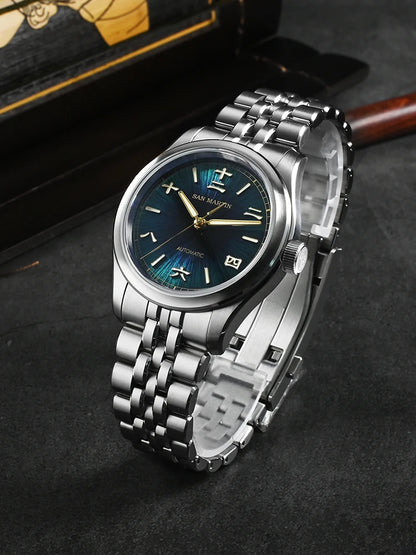 San Martin New 39mm Gada Watch Chinese Style Original Design Sunburst JianZhan Miyota 90S5 Men Dress Automatic Mechanical SN0144