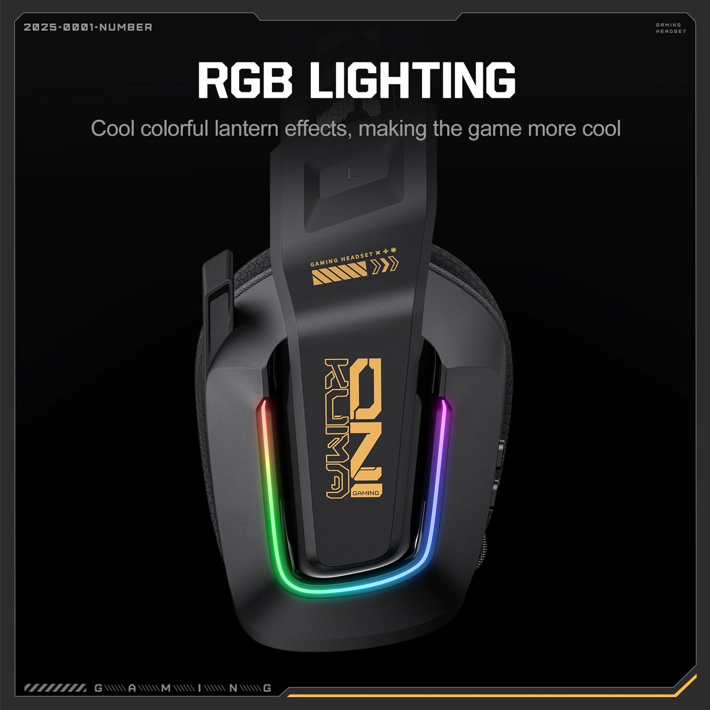 ONIKUMA GT828 Bluetooth Headset Four-mode Connection Over Ear HIFI Stereo Wireless Gaming Headsets with Mic for PC Laptops PS5