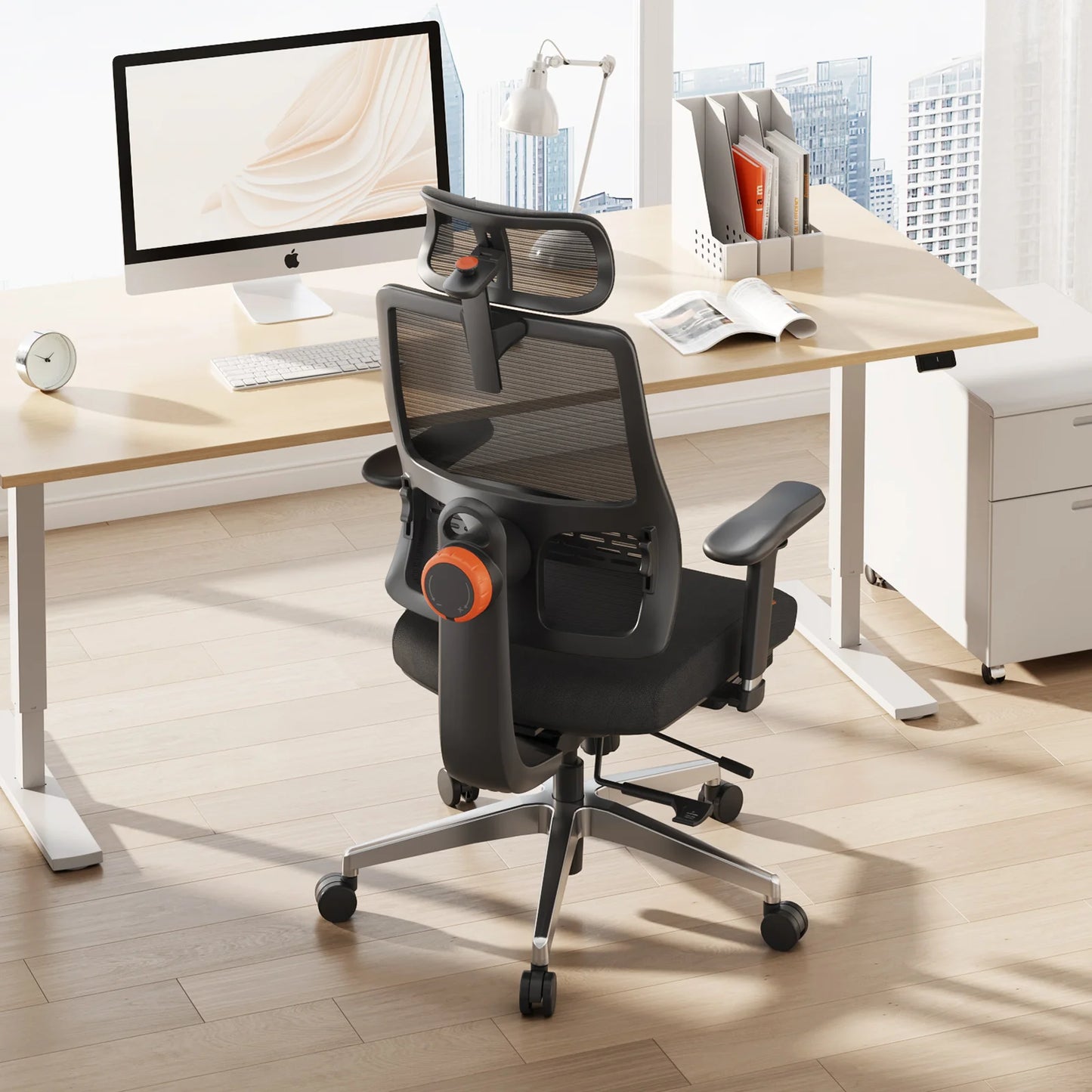 NEWTRAL MAGICH-BPRO Ergonomic Chair with Footrest,Auto-Following Backrest Headrest Office Chair,Adaptive Lower Back Support