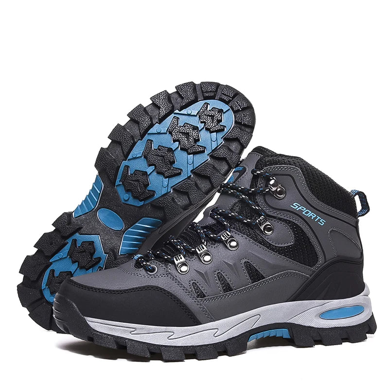 Outdoor Waterproof Hiking Boots for Men and Women, Spring and Autumn, Wear-Resistant Mountain Sports Boots, Hunting Sports Shoes