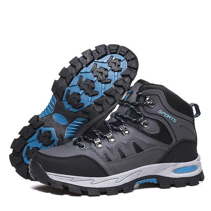 Outdoor Waterproof Hiking Boots for Men and Women, Spring and Autumn, Wear-Resistant Mountain Sports Boots, Hunting Sports Shoes