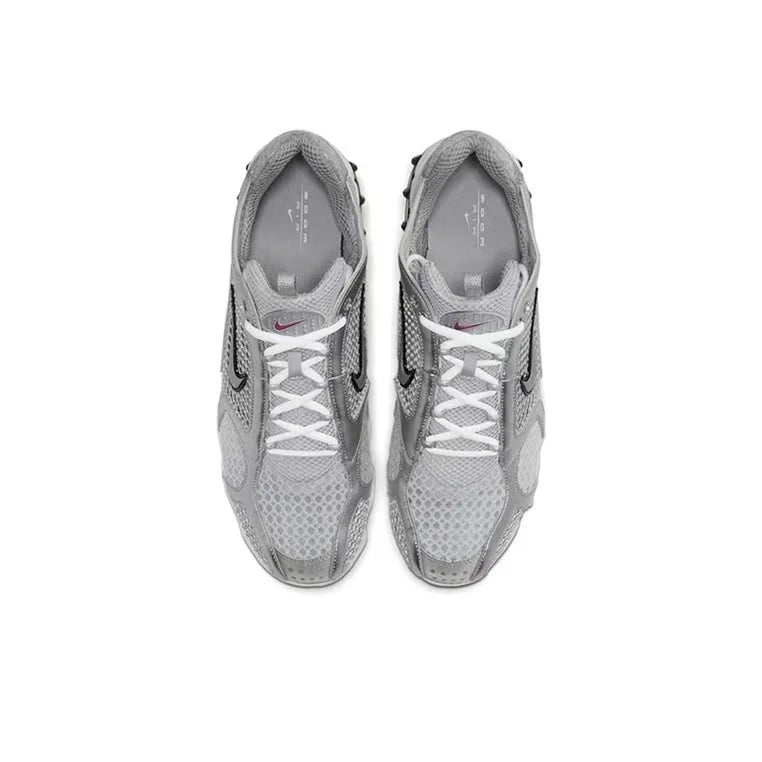 Nike Air Zoom Spiridon Cage 2 Unisex Low-Top Freizeitschuhe, sportlich, strapazierfähig, Grau/Rot, Lifestyle-Footwear CJ1288-600