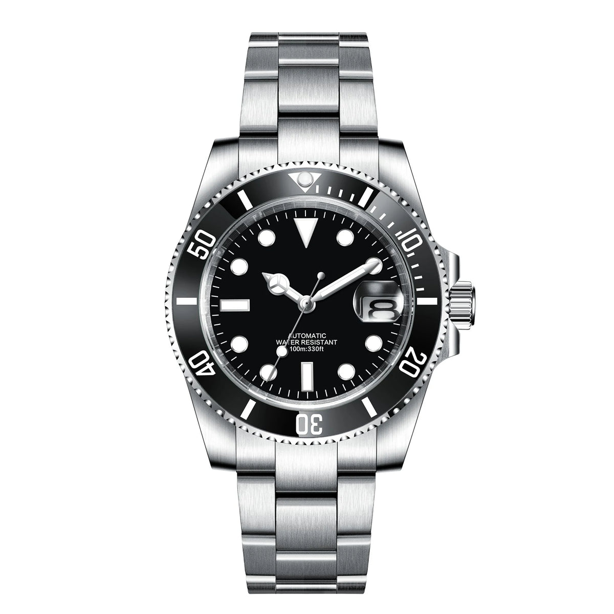 Corgeut 40mm  Luxury Business NH35 Men's automatic mechanical Diving Watch, ceramic bezel, sapphire crystal, 100m waterproof.