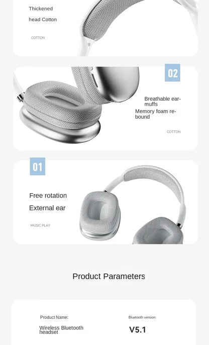 2025 New Air Max P9 TWS Wireless Bluetooth 5.1 Headphones With Mic Pods Sports Gaming Earphones For Xiaomi IPhone Apple PC