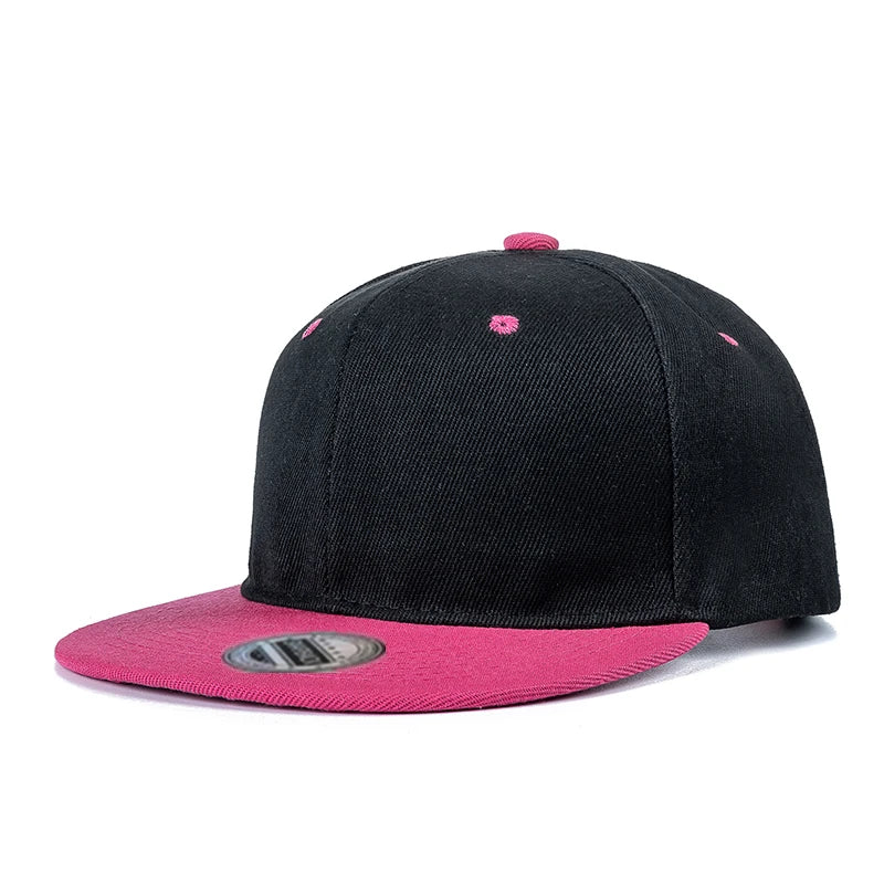 Cap Plain Snapback-kasket til voksne – Hip Hop-baseballkasket til mænd og kvinder – udendørs fritidskasket