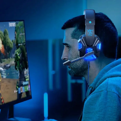 Creative Wired Gaming Headphones High Quality Microphone Led Light Bass Stereo PC Gaming Headset For Computer PS4 PS5 Xbox