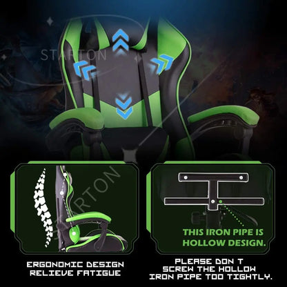 High Back Cheap Office Pink Green PU Leather Computer Chair Gamer Racing Gaming Chair