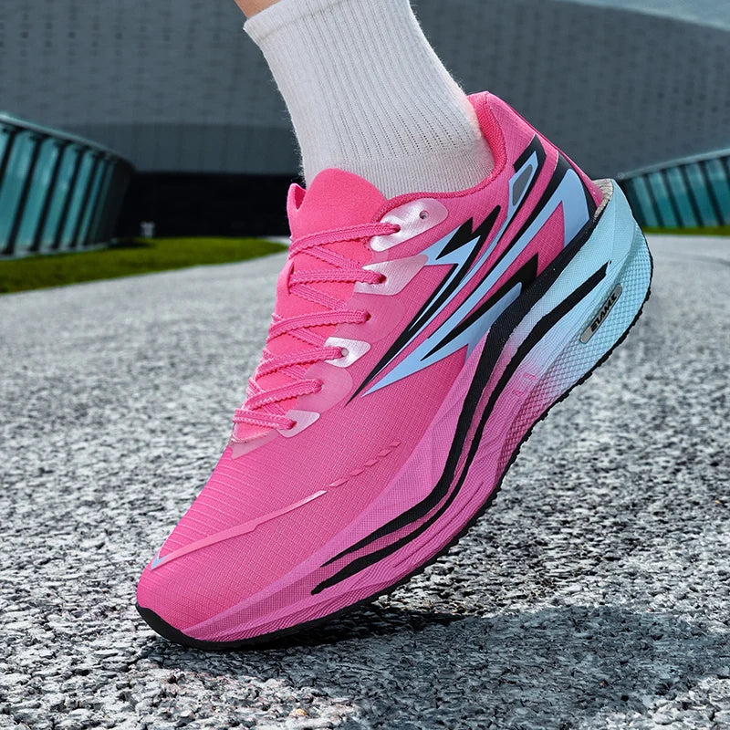 Unisex Sports Shoes Fashionable Lace Up Running Shock-absorbing Anti Slip Rebound Training Shoes 2026 New Outdoor Fitness Shoes