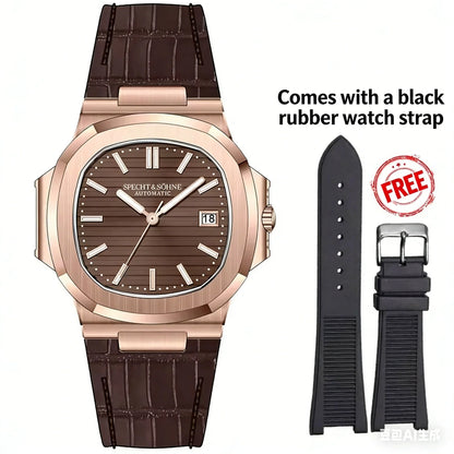 2026 New Specht & Söhne 40MM Rose Gold Men's Watch Japan Miyota 8215 Automatic Mechanical Steel Sapphire Crystal 50M Waterproof