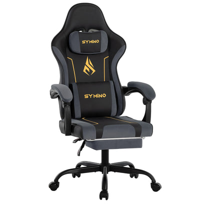 SYMINO Latex Cushion Ergonomic Gaming Chair – Racing Style, Adjustable with Footrest, 130kg Capacity