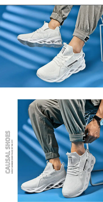 Hot Sale Fashion Purple Casual Sneakers Women Men Blade Running Shoes Big Size 48 Light Breathable Sports Shoes Men Mesh Sneakers
