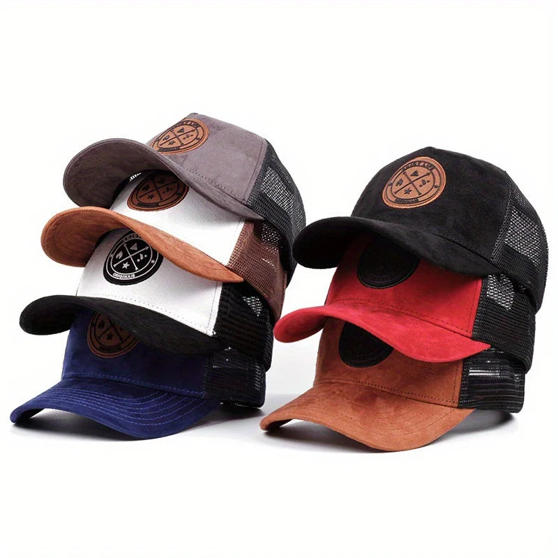 Summer Mesh Baseball Cap Women Men Letter Patch Snapback Hat Casual Breathable Unisex Street Hip Hop Trucker Caps