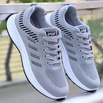 Men's Casual Running Shoes 2025 with Outdoor Anti-Slip Design Gray Flat Sports Shoes Black Fashionable Low-Priced Men's Shoes