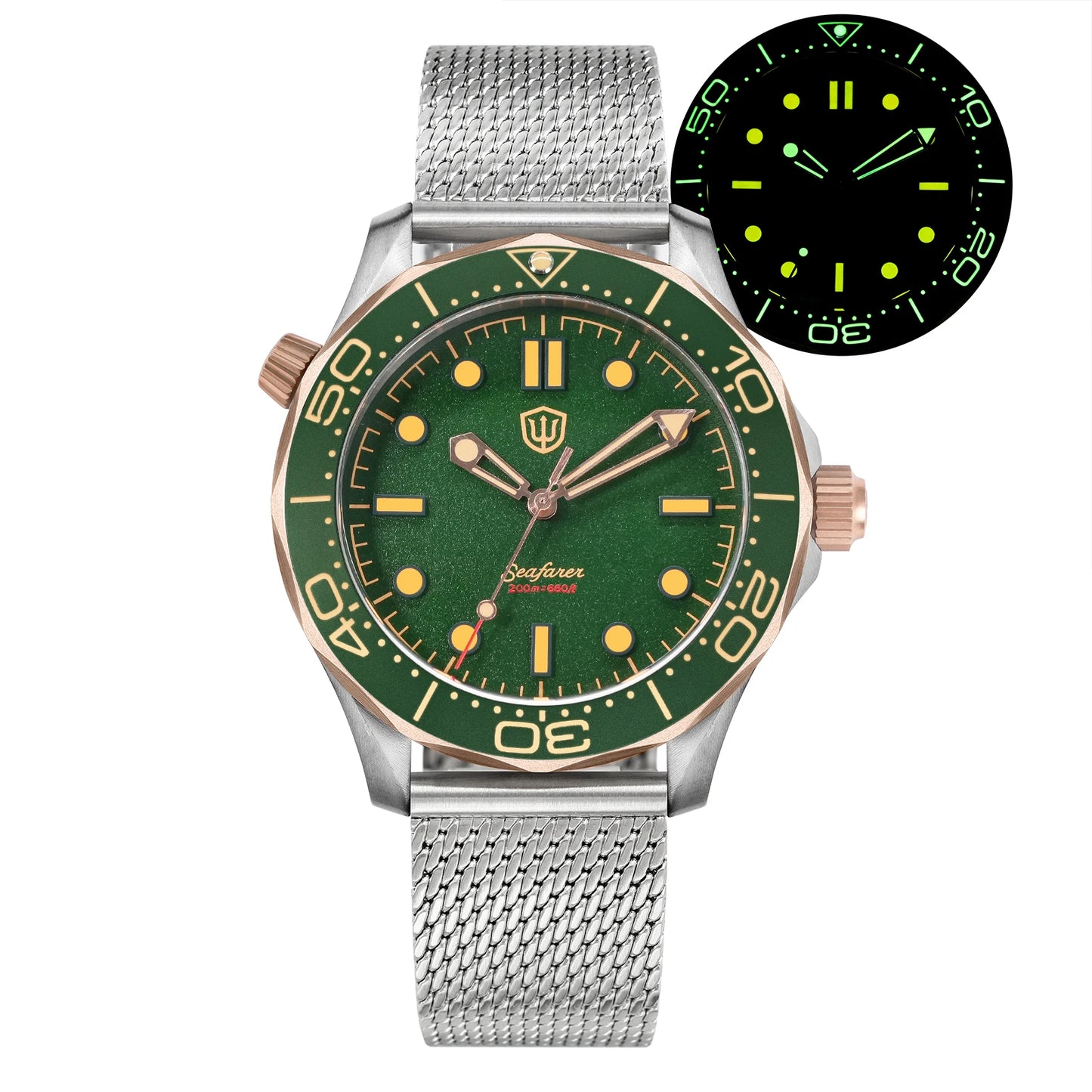 Watchdives WD007Q Diver Watch VH31 Sweep Second Quartz Movement Luminous Domed Sapphire Crystal Watches 42mm Titanium Watches