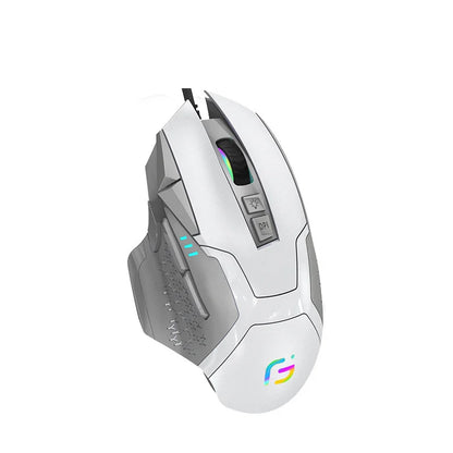 Wired Game Mouse 12000 DPI Adjustable Macro Programming RGB Backlight Ergonomics Design Fire Key E-sport Mause Gaming PC Mice