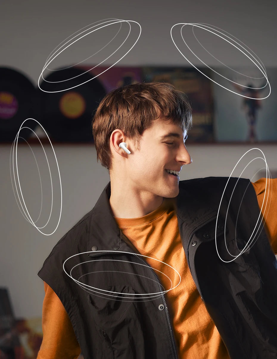 UGREEN ANC Semi-open TWS Adaptive Active Noise Cancelling Earbuds LDAC Hi-Res Audio Wireless Bluetooth Earphones Headphones