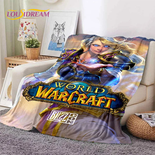 WOW, World of Warcraft Demon Hunter, Lich King, mantas suaves 3D para gaming, manta para picnic, camas, sofá, hogar, dormitorio y regalos para niños