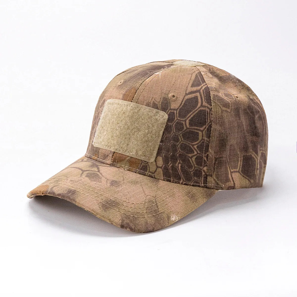 Spring Camo Baseball Cap - Tactical Military Snapback with Hook & Loop Patch Unisex Breathable Sun Hat Outdoor UV Protection