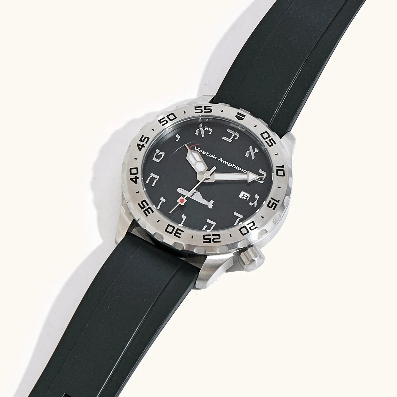 Watch Jewish Hebrew Numerals Dial Mechanical Men Waterproof Aleph-Bet Wristwatch Automatic Sub Branded Vostok Amphibia Timepiece