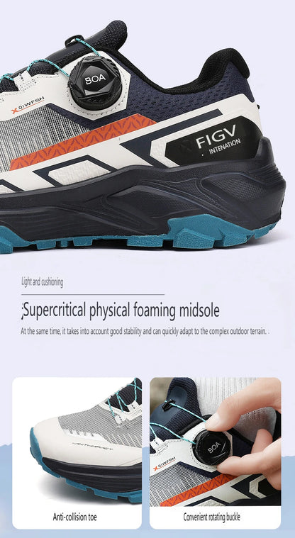 Frühlings- & Sommer-Laufschuhe für Herren – Outdoor-Wanderschuhe, abriebfeste Trailschuhe mit BOA-Verschluss, atmungsaktiver Sport- & Freizeitstil