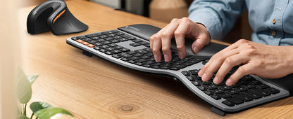 Ergonomic Mouse Wireless Vertical Mouse or Computer iPad Mac Windows 3 Adjustable DPI Multi-Device Connection