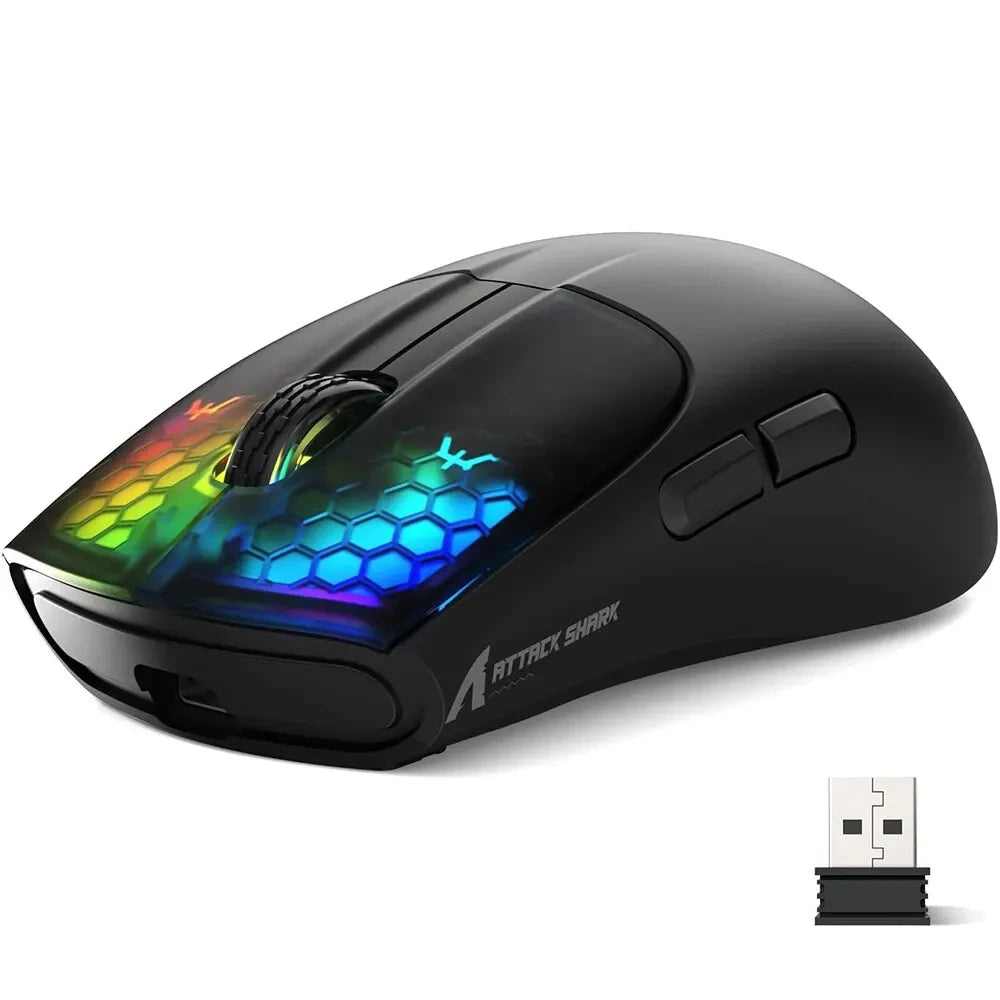 ATTACK SHARK X5 49g wireless Gaming Mouse,Bluetooth Tri-mode,PixArt Optical Sensor for PC/MAC/Wins