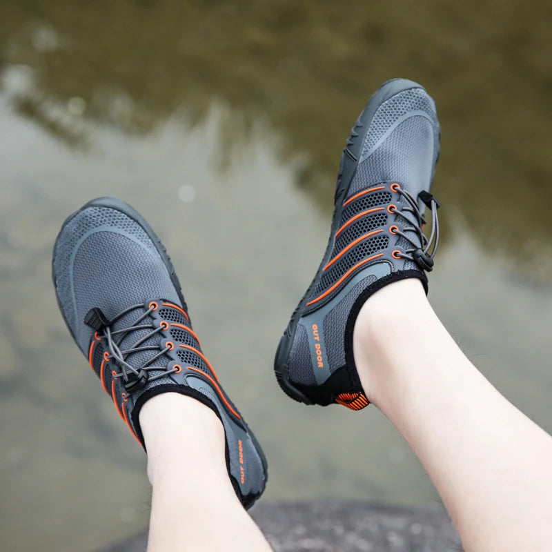 Men's Minimalist Running Cross Training Shoes Barefoot Shoes Big Toe Box Five Finger Shoes Saguaro Barefoot Pit Viper Paracord