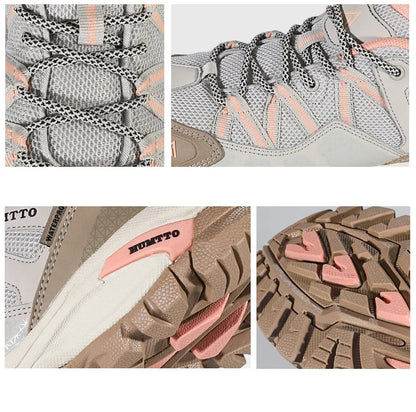 HUMTTO Hiking Shoes for Women Wear-Resistant Outdoor Women's Sports Shoes Lace-Up Climbing Trekking Sneakers Woman 110609B