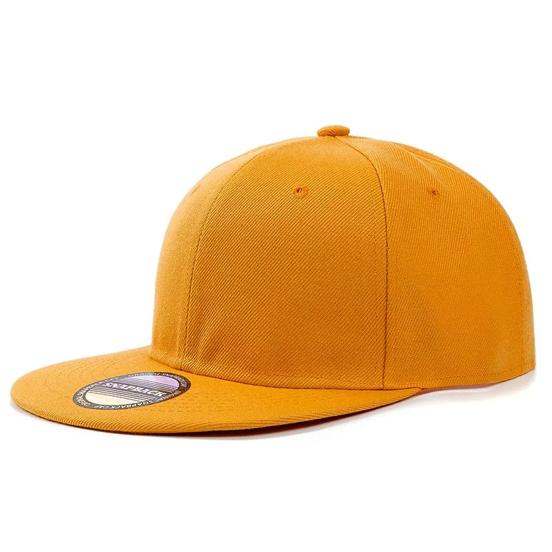Cap Plain Snapback-kasket til voksne – Hip Hop-baseballkasket til mænd og kvinder – udendørs fritidskasket